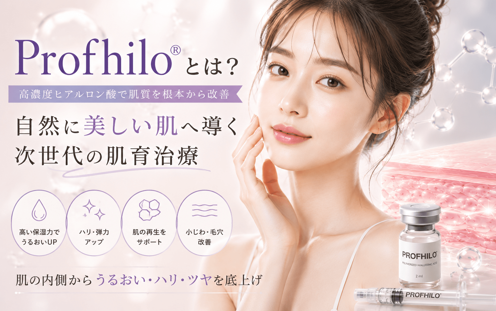 投稿についてもっと詳しく Profhilo（プロファイロ）とは？効果・フィラーとの違い・肌質改善の仕組みを美容皮膚科医が解説