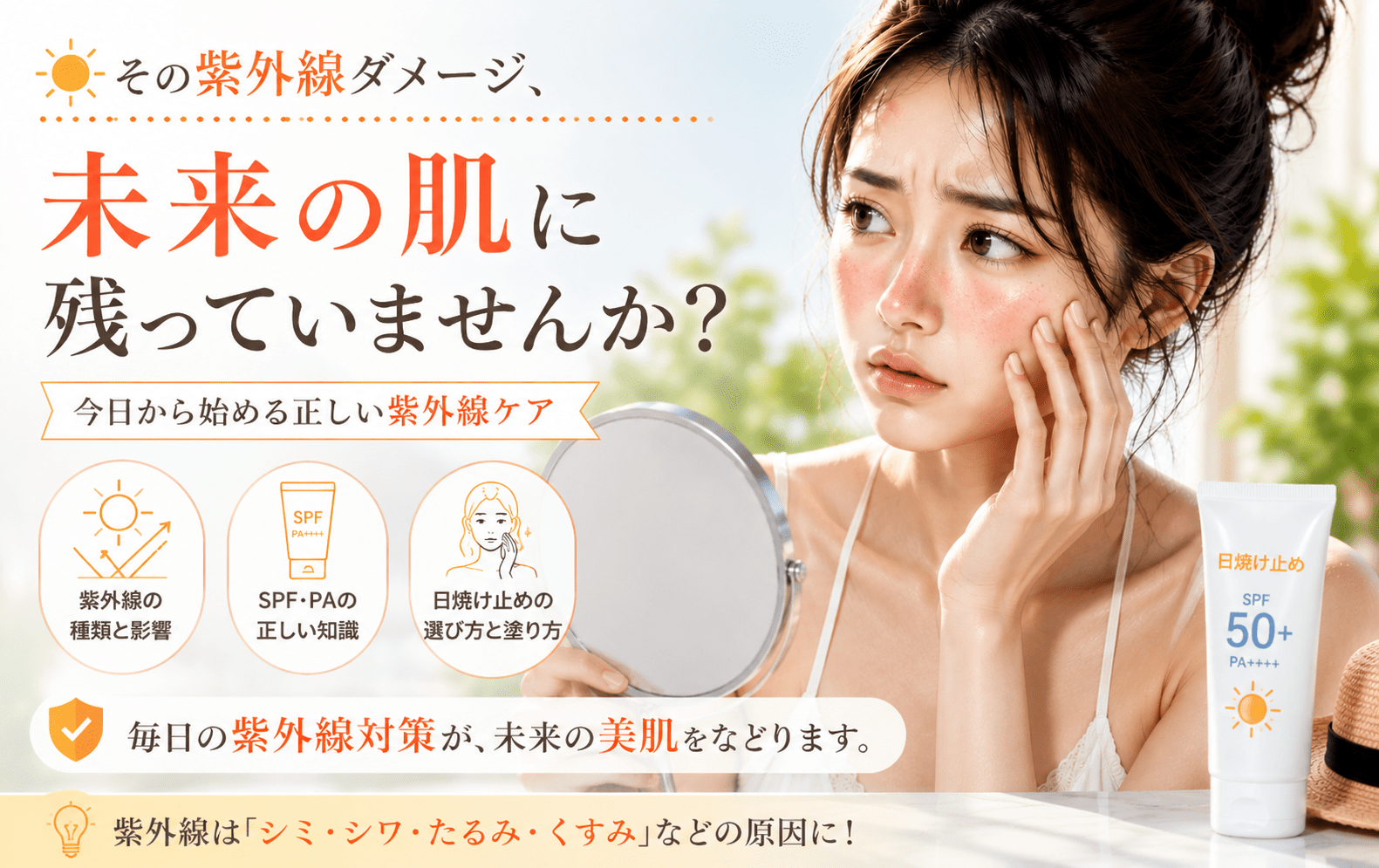 投稿についてもっと詳しく 日焼け止めの基礎知識｜SPF・PAの違いと正しい選び方​